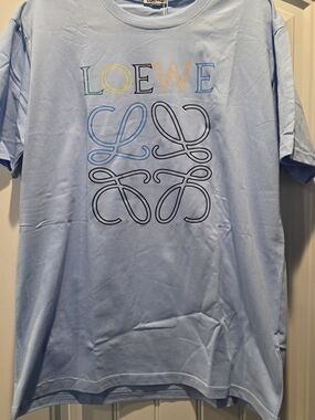 Light Blue Logo Graphic T-Shirt